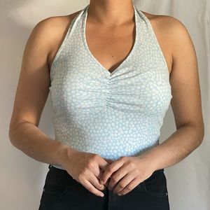 Daisy Print Halter Top